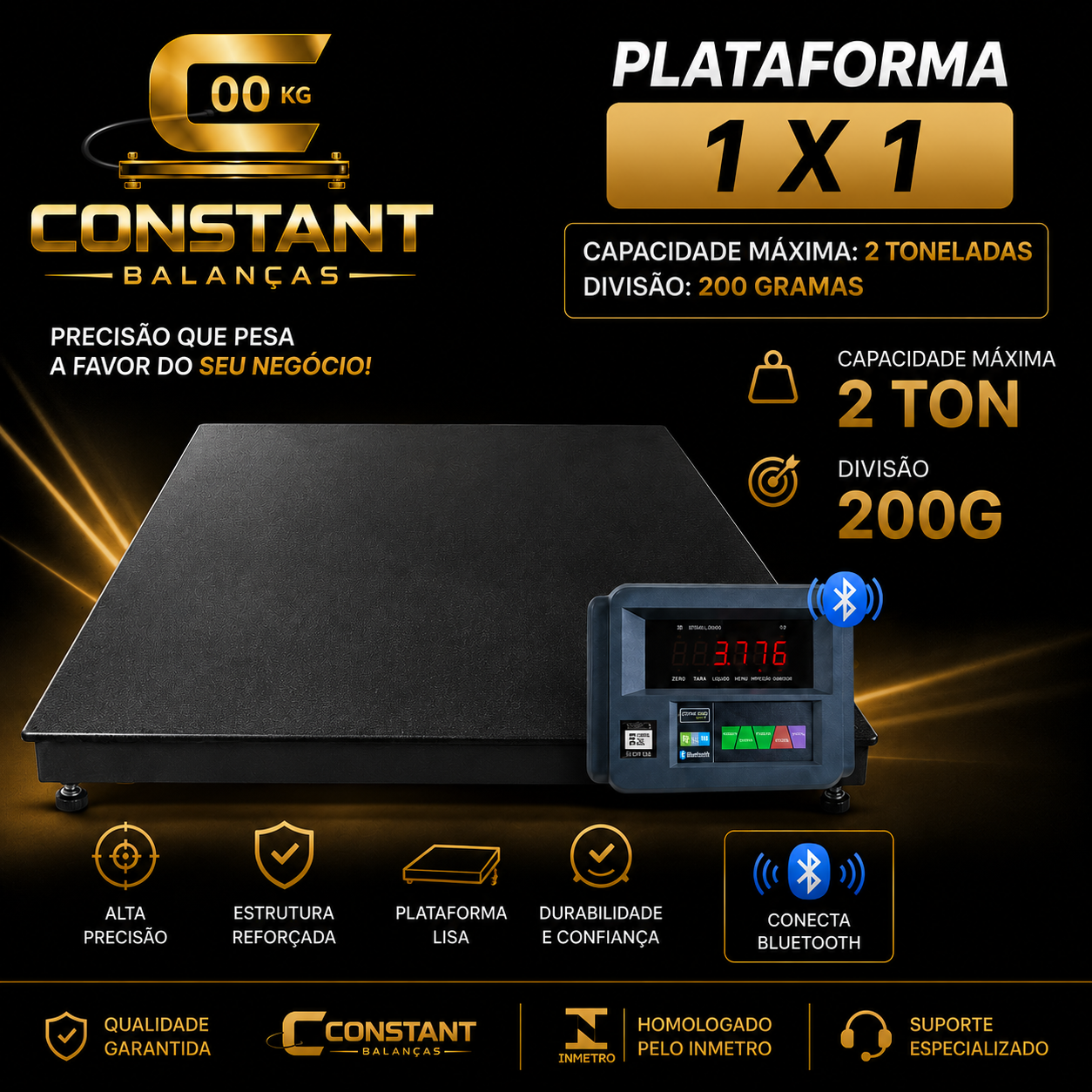 PLATAFORMA 1X1 2TON 200G MODU/BLUETOOTH