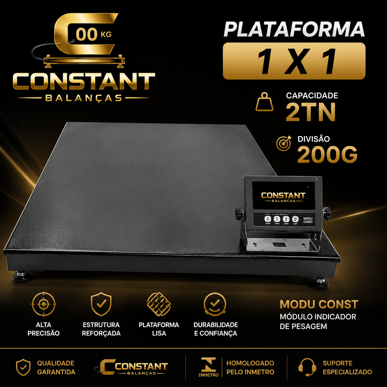 Plataforma 1×1 m 2000g x 200g Const – REFORÇADA
